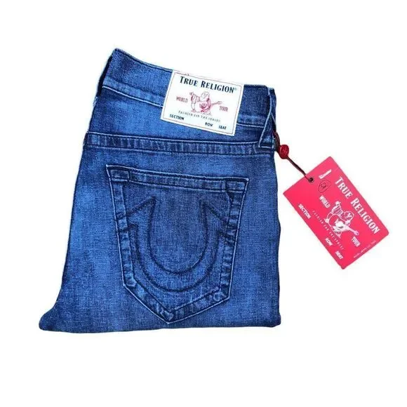 Brand New True Religion Jeans Size 32 RICKY RELAXED STRAIGHT Blue - Picture 7 of 9